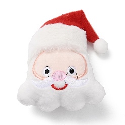 Santa Claus Christmas Theme Wool Cloth Brooches, with Iron Pins, for Backpack Clothes, Santa Claus, 94.5x72.5x25mm