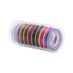 Mixed Color Tiger Tail Wire, Nylon-coated Stainless Steel, Mixed Color, 0.45mm, about 32.8 Feet(10m)/roll
