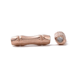 Rose Gold Ion Plating(IP) 304 Stainless Steel Beads, Bamboo Stick, Rose Gold, 13.5x3.5mm, Hole: 1.8mm