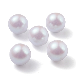 Acero Azul Claro Cuentas de plástico pom, perlas de imitación, centro perforado, rondo, azul acero claro, 9.5~10 mm, agujero: 1.2 mm