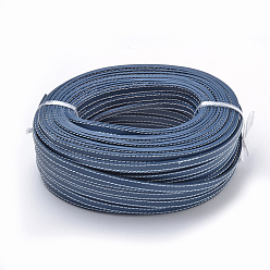 Стально-синий Кожаные шнуры, сшивание, стальной синий, 10x2 мм, около 50 ярдов / пачка (150 футов / пачка)