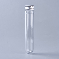 Clair Contenants de perles tubes en plastique transparent, avec couvercle, clair, 14x3.15 cm, capacité: 45 ml (1.52 fl. oz)