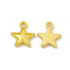 Matte Gold Color Rack Plating Alloy Pendants, Cadmium Free & Lead Free & Nickle Free, Star Charms, Matte Gold Color, 15x12.5x2mm, Hole: 1.9mm