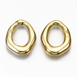 Golden CCB Plastic Linkings Rings, Ring, Golden, 32x25x7mm, Inner Diameter: 20x13mm