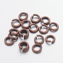 Red Copper Open Jump Rings Brass Jump Rings, Cadmium Free & Lead Free, Red Copper, 6x1mm, 18 Gauge, Inner Diameter: 4mm, about 4160pcs/500g