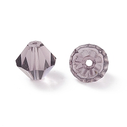 Púrpura Imitación perlas de cristal austriaco, aaa grado, facetados, bicono, púrpura, 4x4 mm, agujero: 0.7~0.9 mm