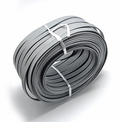 Gray Leather Cords, Gray, 10x2mm, about 50Yards/Bundle(150 Feet/Bundle)