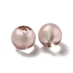 Salmón Oscuro 6/0 transparentes perlas de cristal de la semilla, agujero redondo, Rondana plana, salmón oscuro, 4~4.5x3~4 mm, agujero: 0.8~1.5 mm