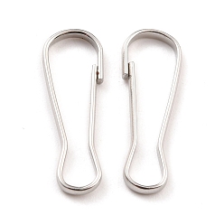Stainless Steel Color 201 Stainless Steel Keychain Clasps, Stainless Steel Color, 22x8.7x1.8mm, Inner Diameter: 21x6mm