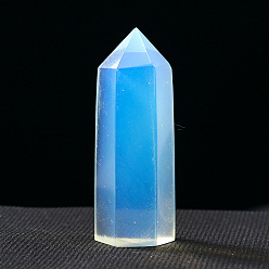 Opalite Tower Opalite Wands Display Decoration, for Energy Balancing Meditation Therapy Decors, Hexagonal Prism, 40~50mm