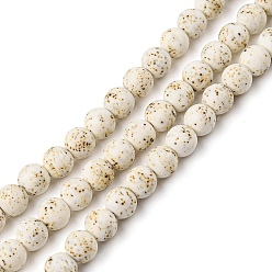 Autres Jaspes Brins de perles de pierres précieuses de jaspe naturel, givré, ronde, 6mm, Trou: 1mm, Environ 70 pcs/chapelet, 15.7 pouce