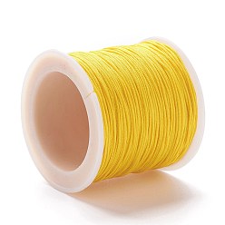 Желтый Нейлоновая нить, DIY материал для изготовления ювелирных изделий, желтые, 1 мм, 100 ярдов / рулон