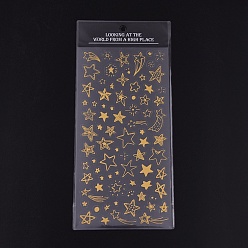 Étoile  Autocollants de marquage à chaud imperméables, diy cadeau main compte photo cadre album décoration autocollant, motif en étoile, 23x10.5x0.04 cm