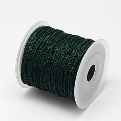 Dark Slate Gray Braided Nylon Threads, Dark Slate Gray, 2mm, about 25.15 yards(23m)/roll