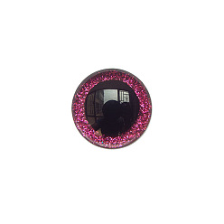 Rosa Oscura Muñeca artesanal de resina ojos, Ojos de peluche, ojos de seguridad, con arandelas 2pcs, semicírculo, de color rosa oscuro, 12 mm