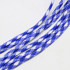 Bleu 7 âmes intérieures cordes en polyester et spandex, pour la fabrication de bracelets en corde, bleu, 4mm, environ 109.36 yards (100m)/paquet, 420~500g / bundle