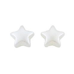 Humo Blanco Cuentas de perlas de imitación de plástico abs, estrella, whitesmoke, 10.5x11.5x6 mm, agujero: 1.5 mm