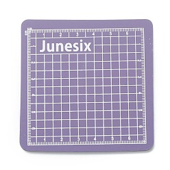 Medium Purple PVC Cutting Mat Pad, with Scale, for Desktop Fine Manual Work Leather Craft Sewing DIY Punch Board, Medium Purple, 8x8x0.3cm