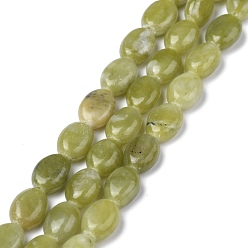 Autres Jades Jade de xinyi naturel / brins de perles de jade du sud de la Chine, ovale, 8x6x3.5~4mm, Trou: 1mm, Environ 45~52 pcs/chapelet, 15.16~15.74 pouce (38.5~40 cm)