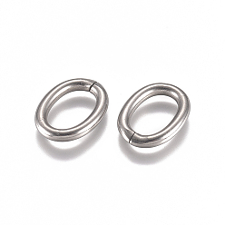 Stainless Steel Color 304 Stainless Steel Jump Rings, Open Jump Rings, Oval, Stainless Steel Color, 12 Gauge, 13.5x10x2mm, Inner Diameter: 9.5x6mm