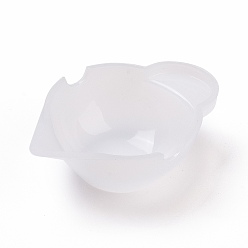 Blanc Tasses à mélanger en silicone, blanc, 63x21x43mm, diamètre intérieur: 58x40 mm
