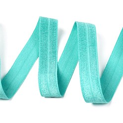Turquoise Medio Banda elástica lisa, correas de costura accesorios de costura, medio turquesa, 5/8 pulgada (15 mm), sobre 50 yardas / rodillo