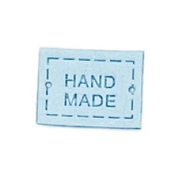 Cielo Azul Etiquetas de etiquetas de microfibra, etiquetas de ropa hechas a mano, para jeans de bricolaje, , , accesorios de sombrero, Rectángulo, el cielo azul, 20x15 mm