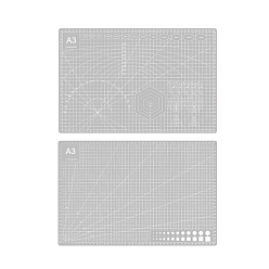 Серебро A3 пластиковый коврик для резки, разделочная доска, для ремесленного искусства, прямоугольные, серебряные, 30x45 см
