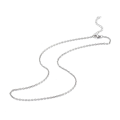 Couleur Acier Inoxydable 304 collier de chaîne de câble en acier inoxydable pour hommes femmes, couleur inox, 17.83 pouce (45.3 cm)