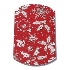 Copo de nieve Cajas de almohadas de papel, cajas de regalo de dulces, para favores de la boda baby shower suministros de fiesta de cumpleaños, rojo, patrón de copo de nieve, 3-5/8x2-1/2x1 pulgada (9.1x6.3x2.6 cm)