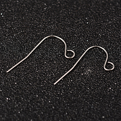Stainless Steel Color 304 Stainless Steel Earring Hook Jewelry Findings, with Horizontal Loop, Stainless Steel Color, 22x12mm, Hole: 2mm, 21 Gauge, Pin: 0.7mm