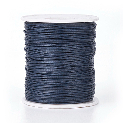 Prusia Azul Cordones de hilo de algodón encerado, null, 1 mm, aproximadamente 100 yardas / rollo (300 pies / rollo)