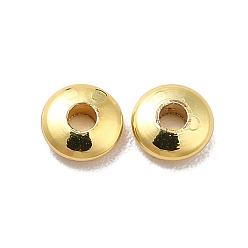 Oro Acumular cuentas de latón chapado, buñuelo, dorado, 4x1.5 mm, agujero: 1.2 mm.