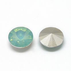 Turquoise Cabochons en résine strass, forme de diamant, turquoise, 16x7.5 mm, sur 100 PCs / sac