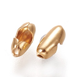 Золотой 304 нержавеющей стали соединения шаровой цепи, золотые, 5.2x2 мм, подходит для шариковой цепи 1.5 мм