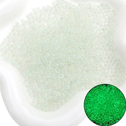 Beige Perles de bulles lumineuses, bricolage 3 d art d'ongle de mini perles de verre de décoration, minuscules perles de clou de caviar, beige, 2~2.5mm, environ 2100 PCs / sac.