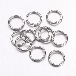 Color de Acero Inoxidable 304 de acero inoxidable anillos del salto abierto, color acero inoxidable, 5.5x1 mm, 18 calibre, diámetro interior: 3.5 mm