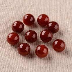 Natural Agate Natural Red Agate Round Ball Beads, Gemstone Sphere, No Hole/Undrilled, Dyed & Heated, 16mm