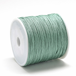 Cadet Blue Nylon Thread, Chinese Knotting Cord, Cadet Blue, 0.8mm, about 109.36 yards(100m)/roll