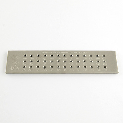 Stainless Steel Color 39 Round Hole Tungsten Carbide Drawplates, Stainless Steel Color, 205x46x6mm,  Hole: 0.26~2.8mm