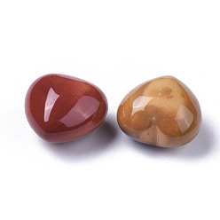 Моокаит Натуральный камень любви сердце мукаит, карманный пальмовый камень для балансировки рейки, 20x20x13~13.5 мм
