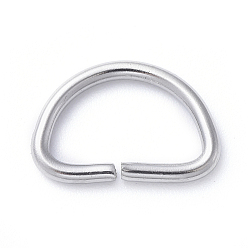 Stainless Steel Color 304 Stainless Steel D Rings, Buckle Clasps, For Webbing, Strapping Bags, Garment Accessories, Stainless Steel Color, 14x10x1.5mm, Inner Diameter: 11x6.5mm