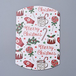 Coloré Boîtes d'oreiller de carte-cadeau de Noël, pour offrir des cadeaux de vacances, boîtes de bonbons, cadeaux de Noël artisanat, colorées, 16.5x13x4.2 cm
