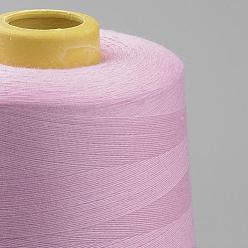 Rose Nacré Cordes de fil de couture de polyester, pour le tissu ou le bricolage, perle rose, 0.1 mm, environ 7000 mètres / rouleau