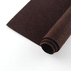 Brun De Noix De Coco Feutre aiguille de broderie de tissu non tissé pour l'artisanat de bricolage, carrée, brun coco, 298~300x298~300x1 mm, sur 50 PCs / sac