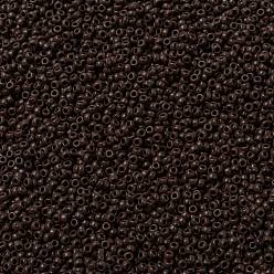 (RR409) Chocolat Opaque Perles rocailles miyuki rondes, perles de rocaille japonais, (rr 409) chocolat opaque, 15/0, 1.5mm, trou: 0.7 mm, environ 27777 pcs / 50 g