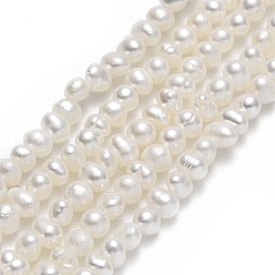 Beige Natural Cultured Freshwater Pearl Beads Strands, Potato, Beige, 2~3x2.8~3.5x2.8~3.5mm, Hole: 0.5mm, about 130~143pcs/strand, 14.06~14.25 inch(35.7~36.2cm)