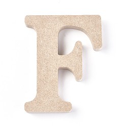 Letter F Letter Unfinished Wood Slices, Laser Cut Wood Shapes, for DIY Painting Ornament Christmas Home Decor Pendants, Letter.F, 100.5x80x15mm