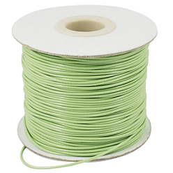 Vert Jaune Coréen cordon ciré, polyester cordon, vert jaune, 1 mm, environ 85 mètres / rouleau