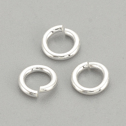 Plata 925 anillos de salto abiertos de plata esterlina, anillos redondos, plata, 4x0.7 mm, 2 mm de diámetro interior